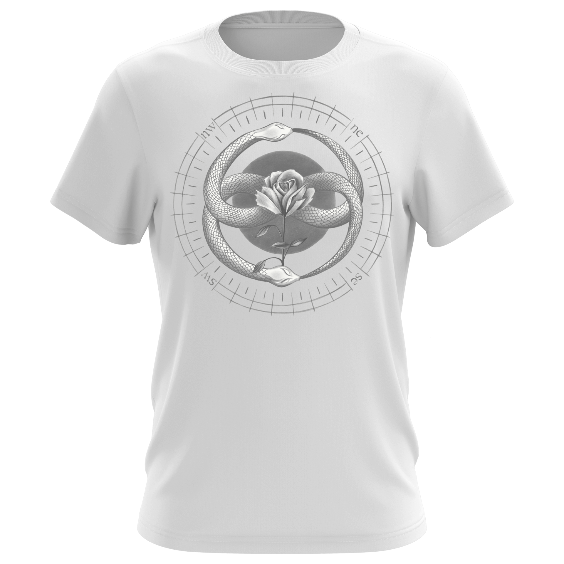 Snake Compass "The Globe" White